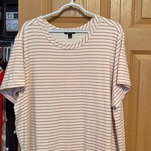 Buffalo David Bitton Women's Plus Size 2X Pink Stripe Short Sleeve Dress